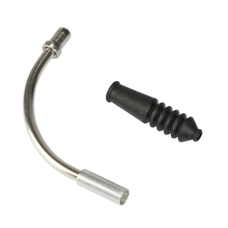 V-Brake 90 Degree Bend and Boot noodle Silver Black